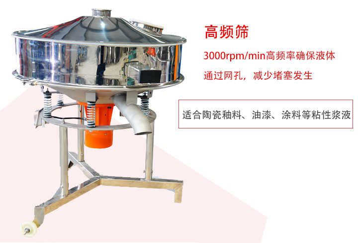 該產(chǎn)品是針對(duì)漿液過(guò)濾設(shè)計(jì)的一種高頻篩分機(jī)。