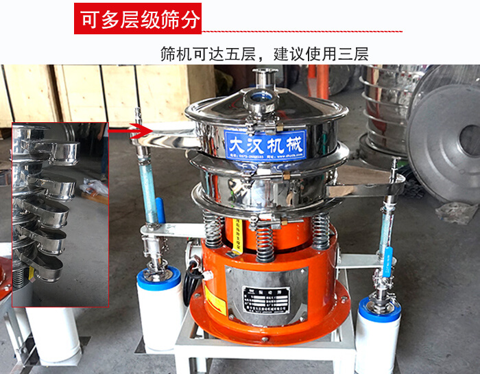 氣體波阿虎振動篩篩機可達五層，三層較為常用